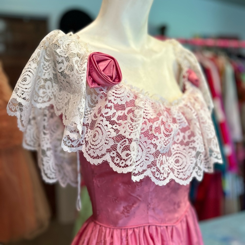 Vintage 70s Country Romantic Gown - Picture 4 of 16